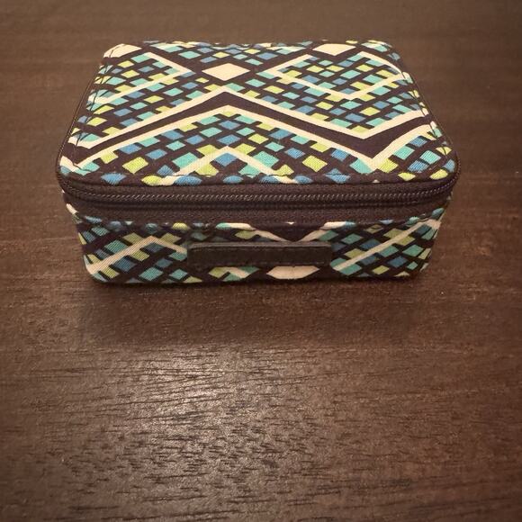 Vera Bradley Rain Forest Travel Pill Case Medicine Bag Organizer Blue Green - Picture 1 of 16